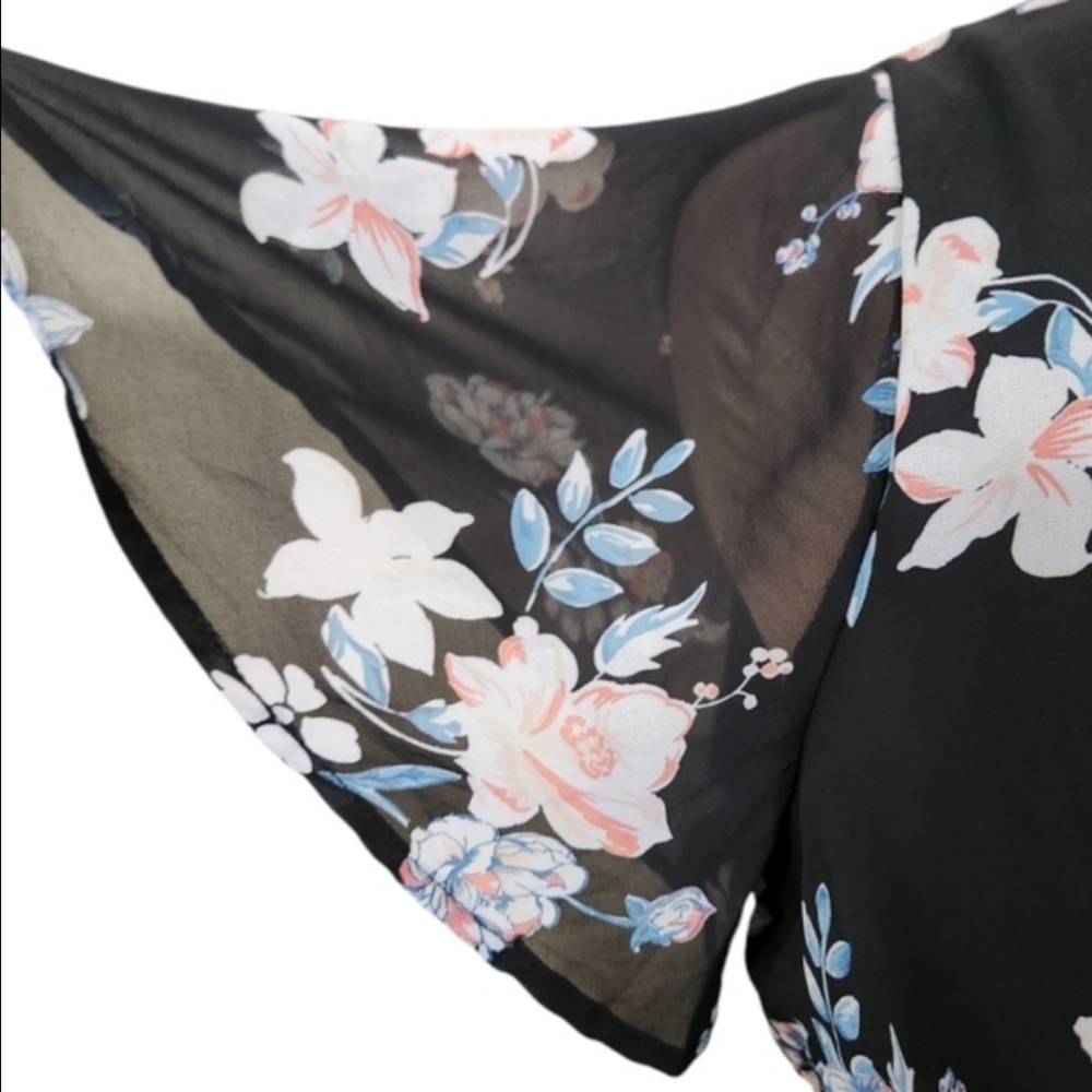 TORRID Multi-Color Floral Print Chiffon Skater Dress - Size 16 - Picture 5 of 12